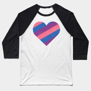 Bisexual Pride Heart Baseball T-Shirt